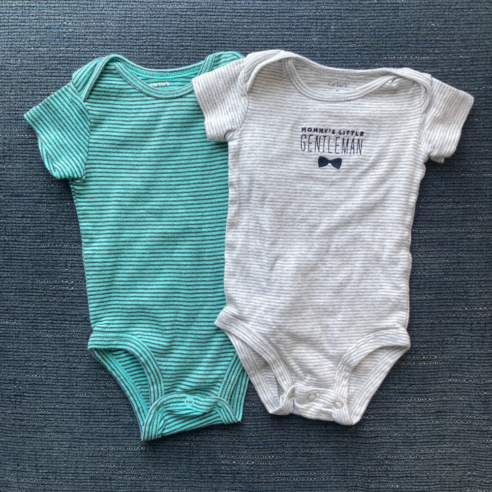 Carters bodysuits size 6m
